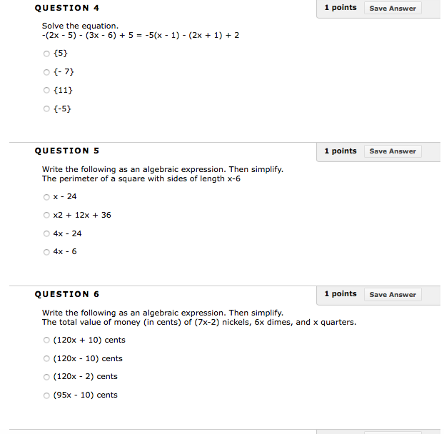 solve the equation x 2 - 8x 16 9