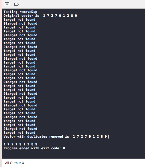 Solved I have a program that outputs a vector full of | Chegg.com