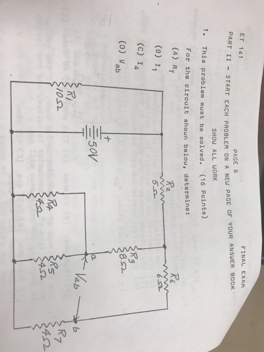 Solved This Problem Must Be Solved. For The Circuit Shown | Chegg.com