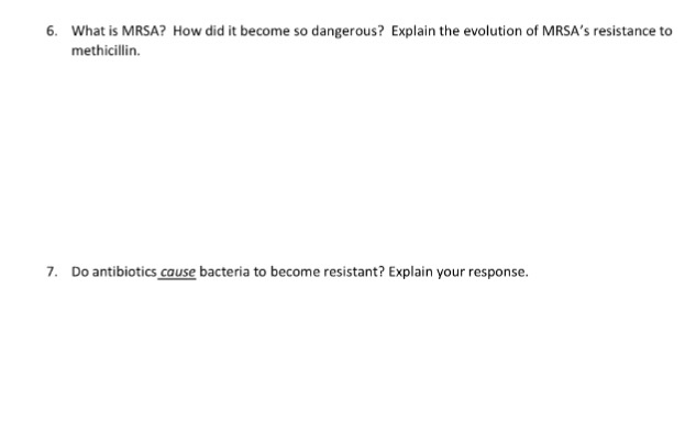 Solved What is MRSA? How did it become so dangerous? Explain | Chegg.com