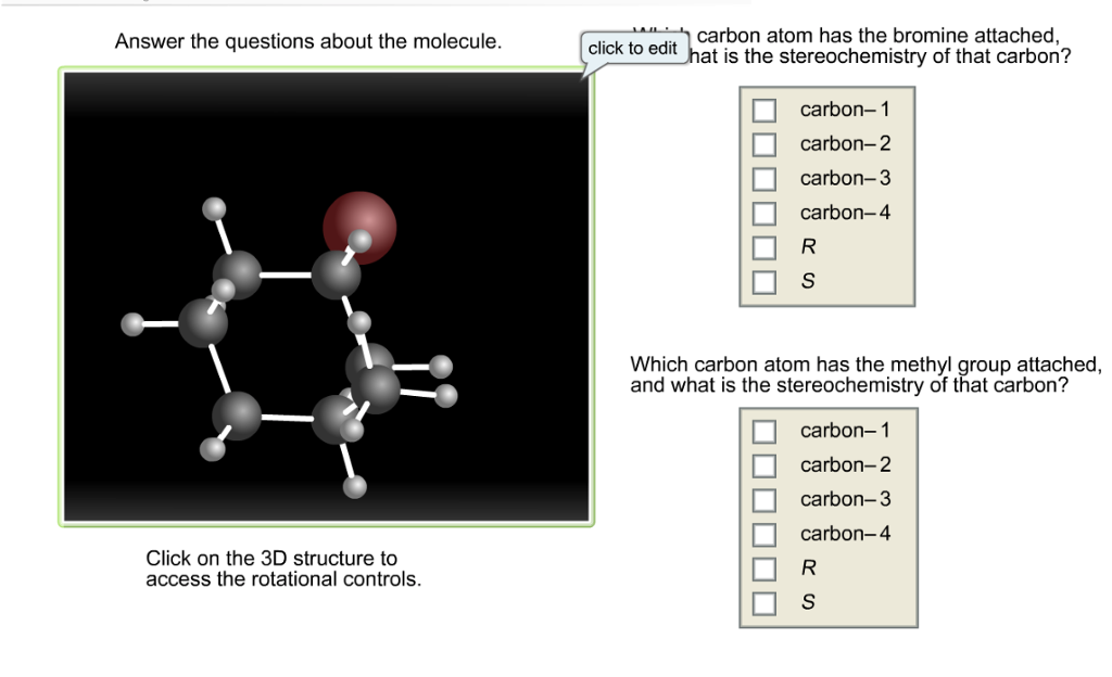 Solved carbon atom has the bromine attached. what is the