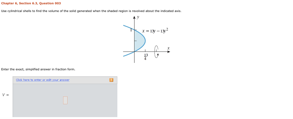 Solved Chapter 6, Section 6.3, Question 003 Use Cylindrical | Chegg.com