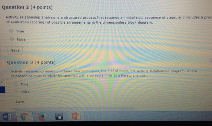 Solved Question 2 (4 points) Activity relationship analysis | Chegg.com