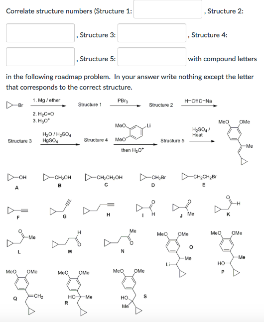 Solved Correlate structure numbers (Structure 1: | Chegg.com