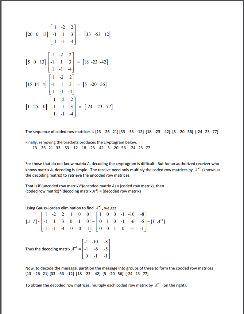 Solved 6. A cryptogram is a message written according to a | Chegg.com