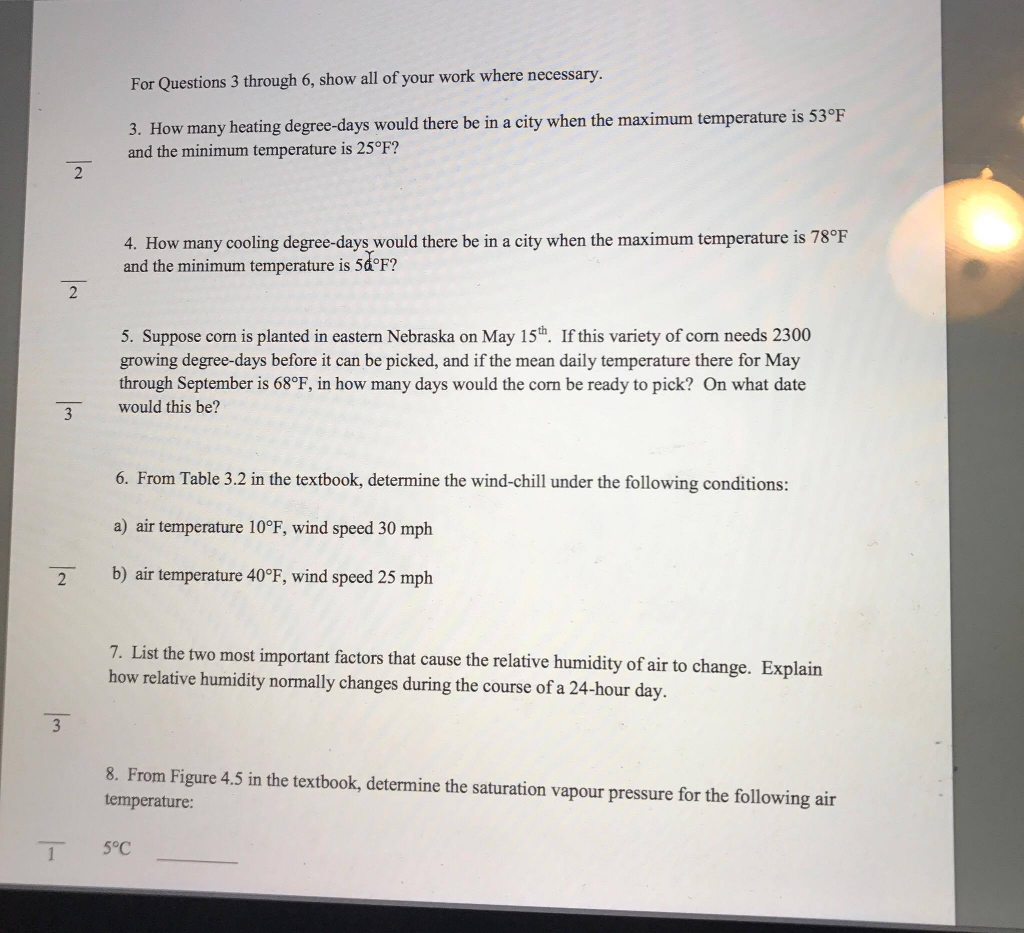 Solved How many heating degreedays would there be in a city