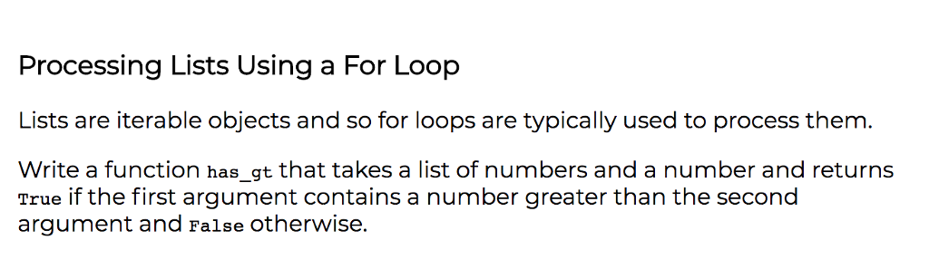 Solved Processing Lists Using a For Loop Lists are iterable | Chegg.com