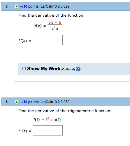find the derivative of sin x square 5