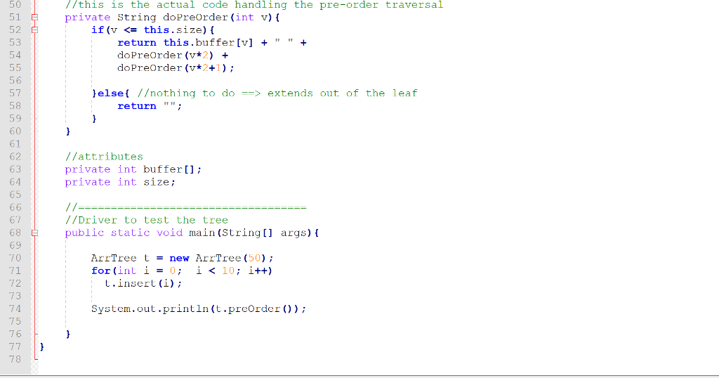 Solved 2 Implement a binary tree using array as underline | Chegg.com