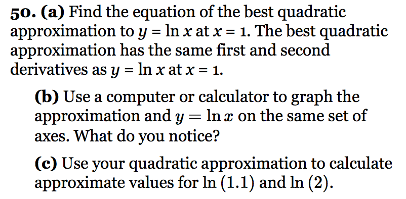 Solved 50. (a) Find the equation of the best quadratic | Chegg.com