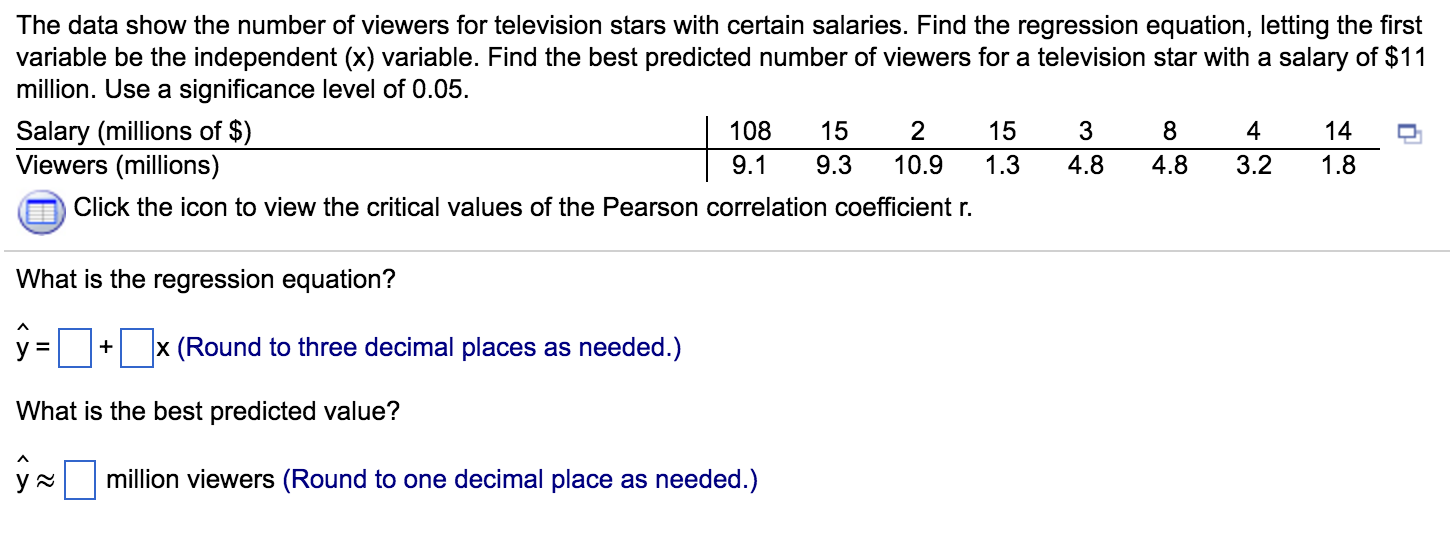 Solved The data show the number of viewers for television