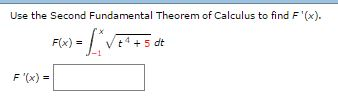 second fundamental theorem of calculus practice