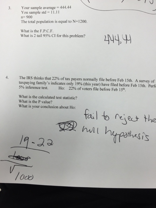 Solved Your sample average = 444.44 You sample sld = 11.11 n | Chegg.com