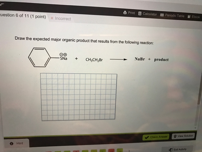 Solved Draw the expected major organic product that results