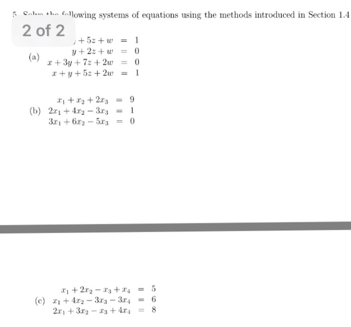 solve-the-following-systems-of-equations-using-the-chegg