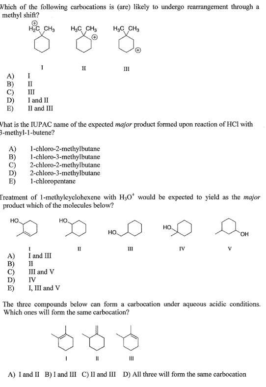 Solved Which of the following carbocations is (are) likely | Chegg.com