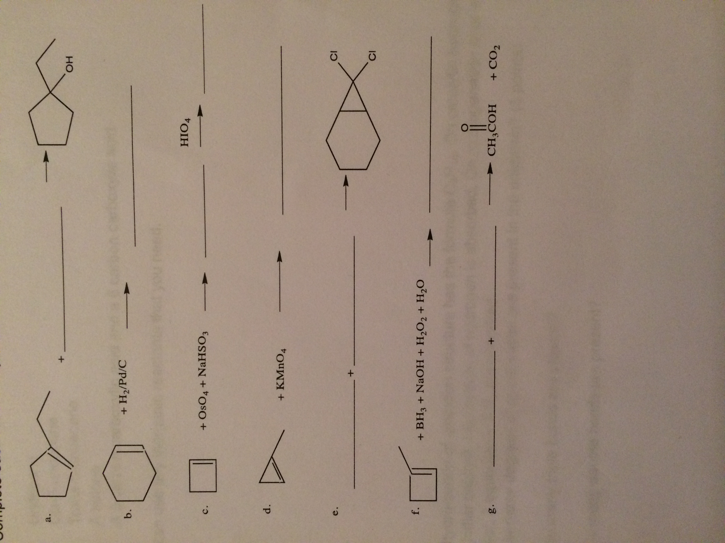 Solved Complete each of the following reactions by filling | Chegg.com