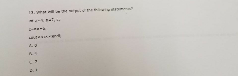 Solved 13. What will be the output of the following | Chegg.com