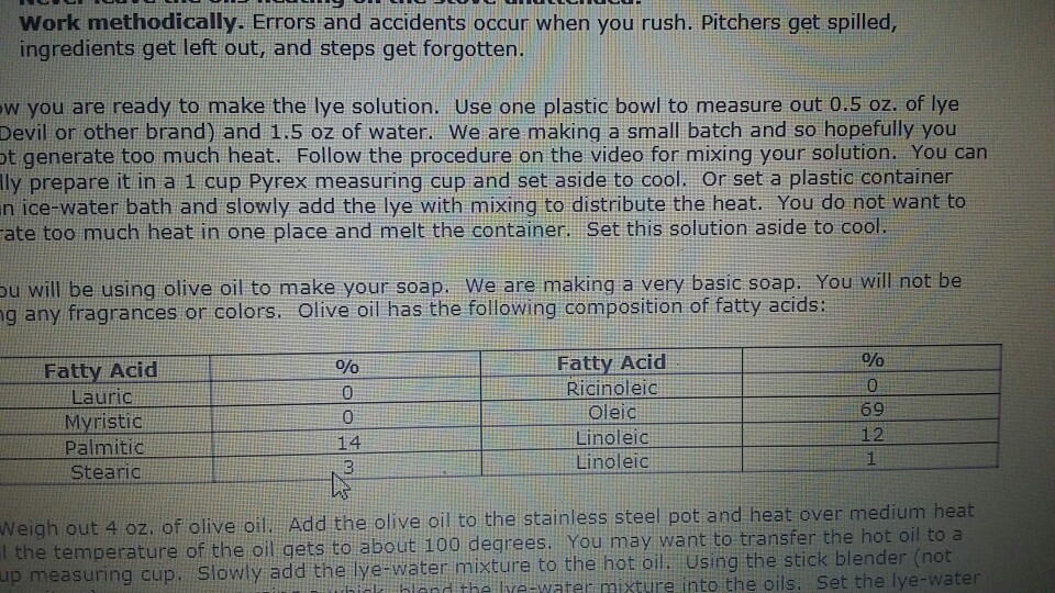 Solved Work methodically. Errors and accidents occur when