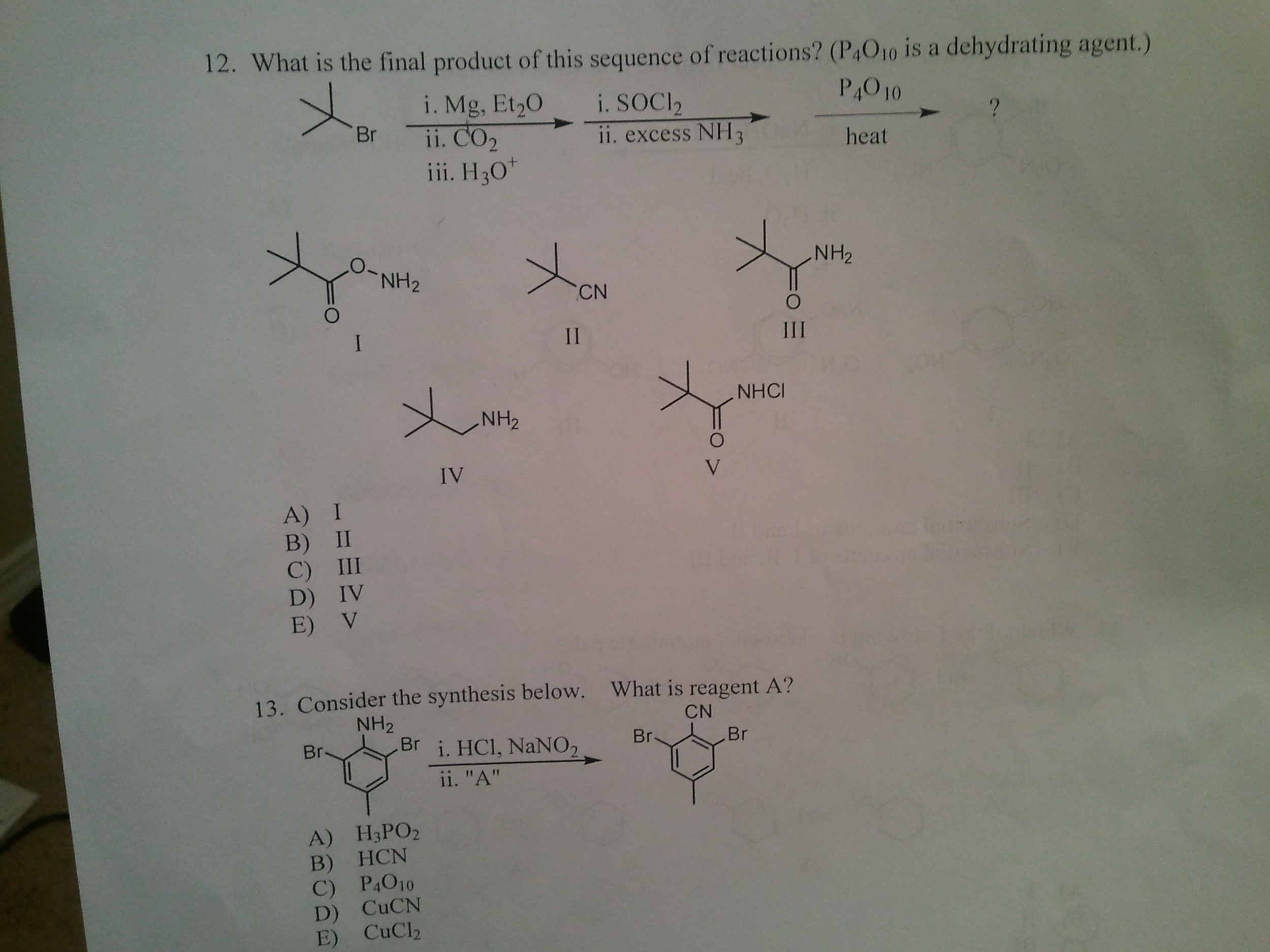 Solved: What Is The Final Product Of This Sequence Reactio ...