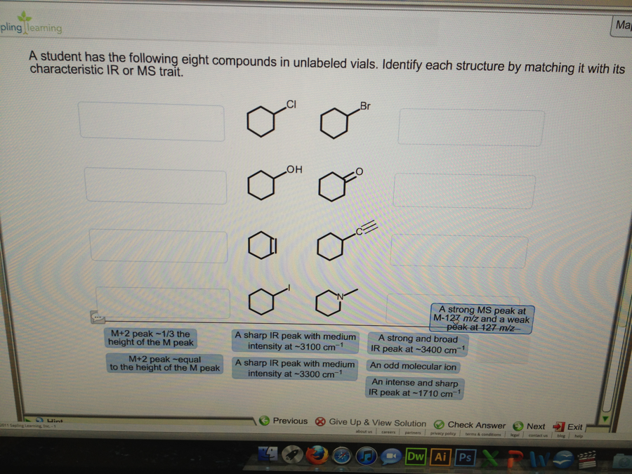 Solved A student has the following eight compounds in