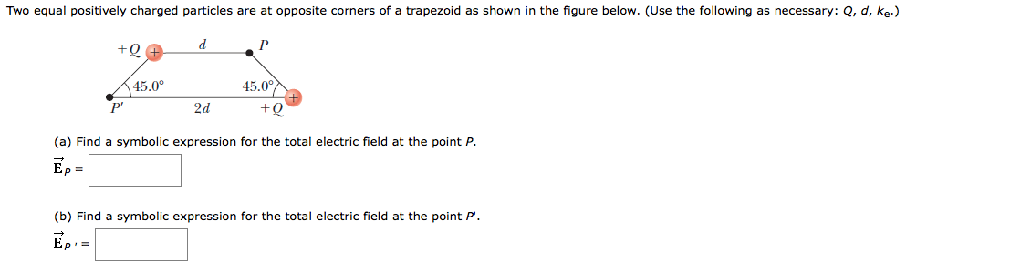 solved-two-equal-positively-charged-particles-are-at-chegg