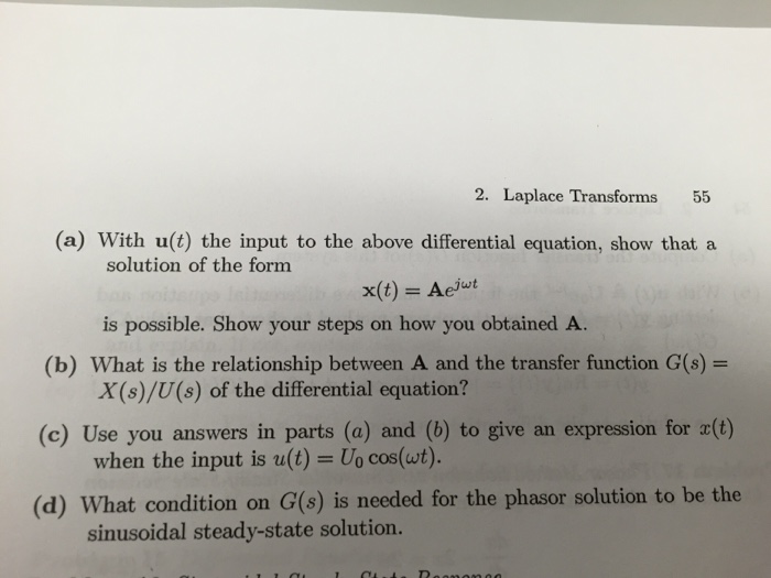 Solved Consider the differential equation d2x/dt2 + a1dx/dt | Chegg.com