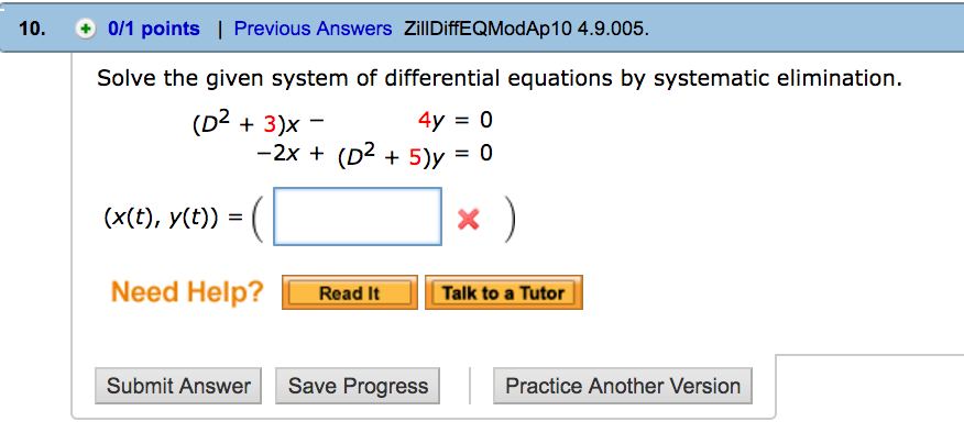 Solved Solve The Given System Of Differential Equations By | Chegg.com