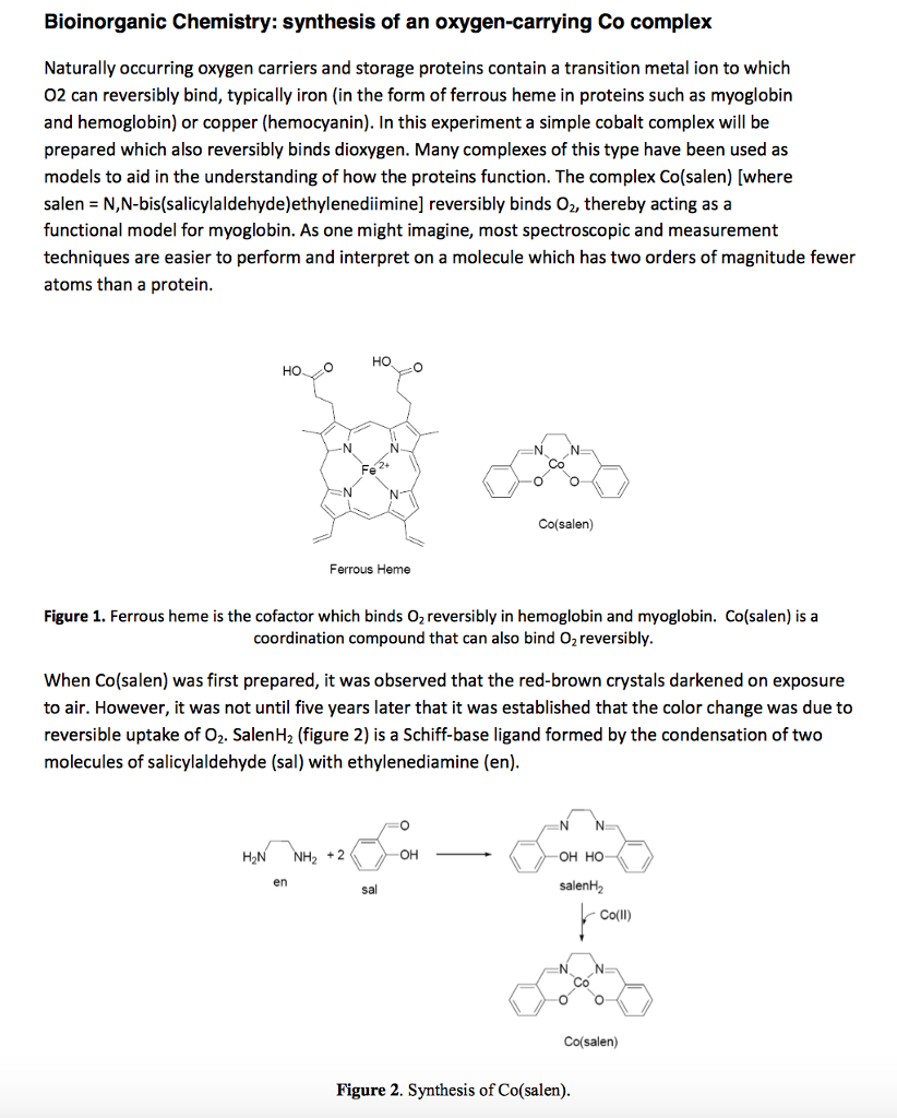 Solved This is an inorganic lab experiment. Need | Chegg.com