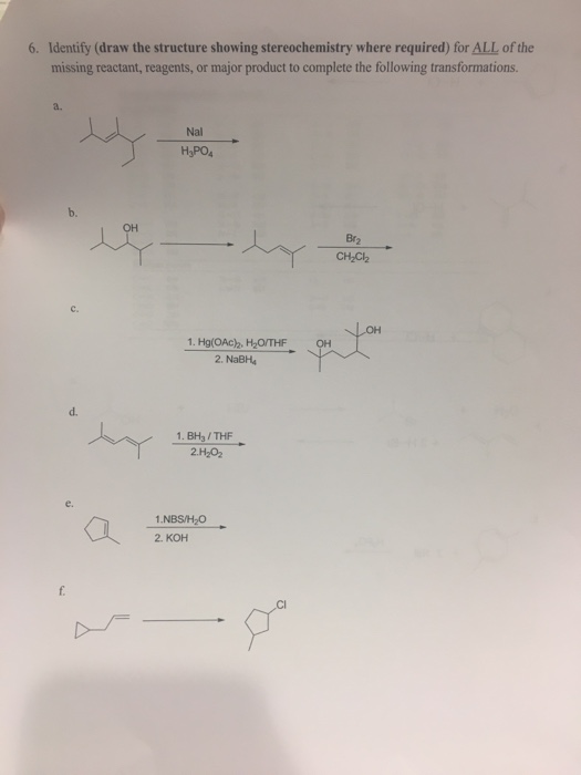 Solved Identify for all of the missing reactants, reagents, | Chegg.com