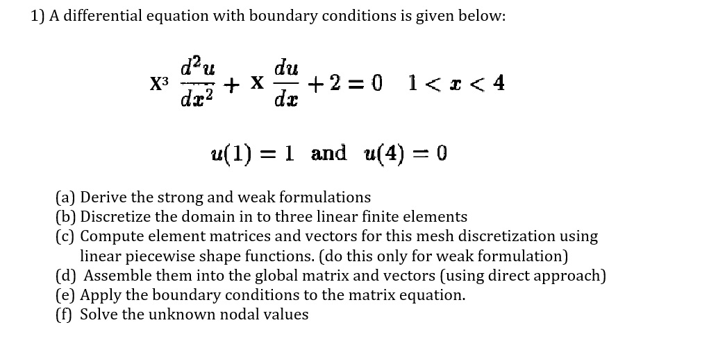 Solved A Differential Equation With Boundary Conditions Is | Chegg.com