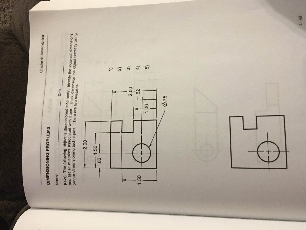 Solved Chapter 4 Dimensioning Dimensioning Problems Name