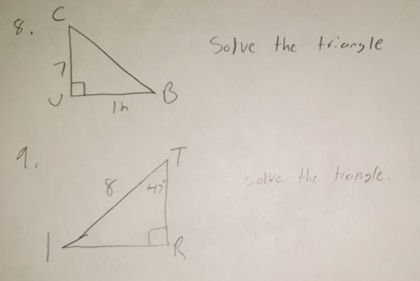 Solved Solve the triangle Solve the triangle. | Chegg.com