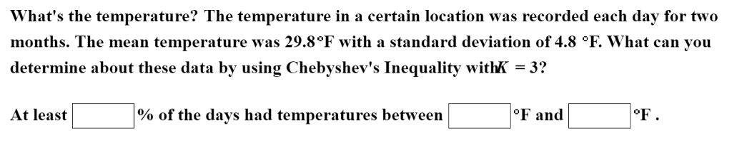 Solved What's the temperature? The temperature in a certain | Chegg.com