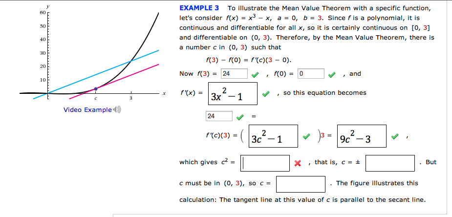 Solved To illustrate the Mean Value Theorem with a specific | Chegg.com