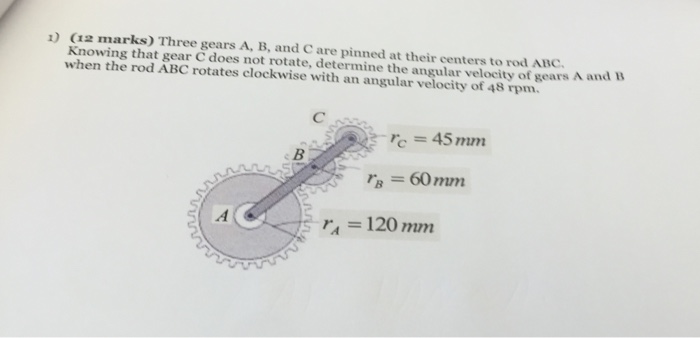 Solved Three Gears A. B, And C Are Pinned At Their Centers | Chegg.com