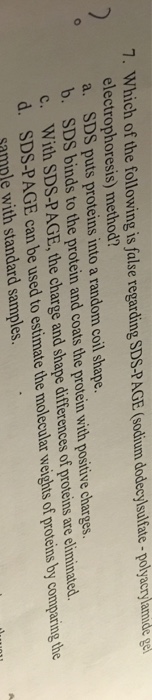 which of the following is false regarding sds page