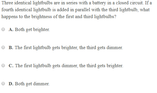 Solved Three identical lightbulbs are in series with a | Chegg.com