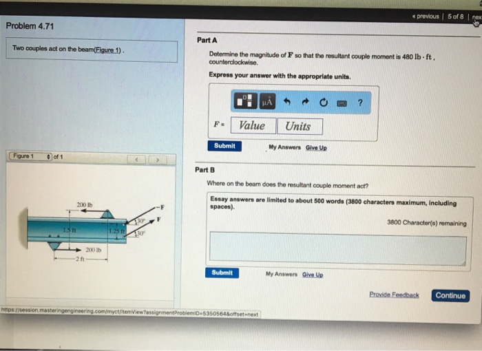 Solved Two couples act on to beam(Figure 1). Determine the | Chegg.com