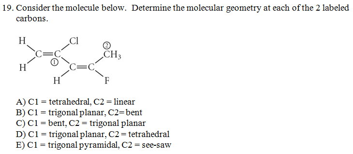 Solved Consider The Molecule Below. Determine The Molecular | Chegg.com