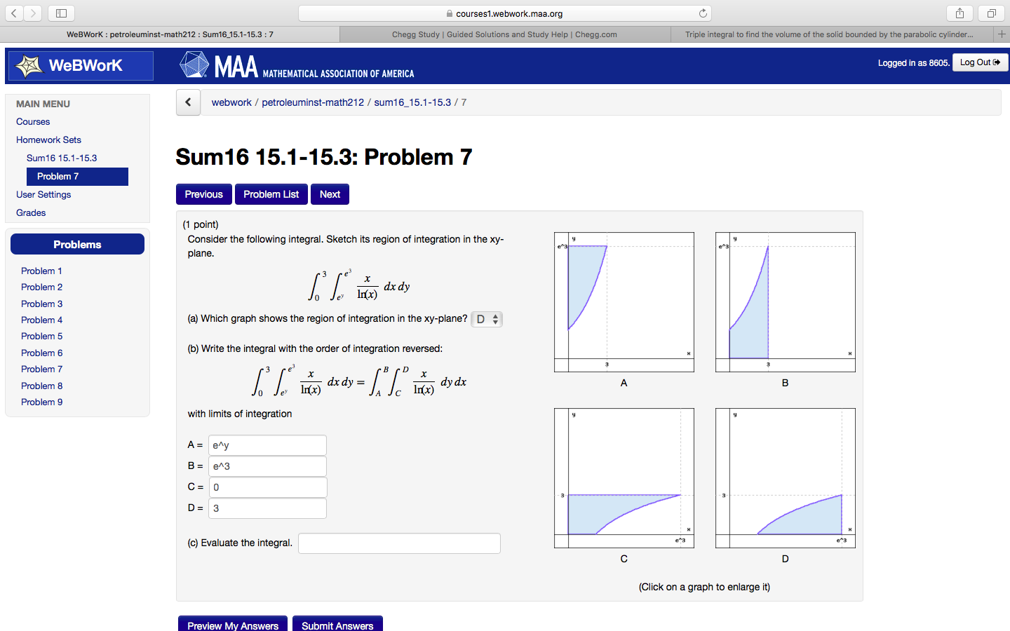 Solved courses1.webwork.maa.org WeBWork petr th212 S 6 15. | Chegg.com