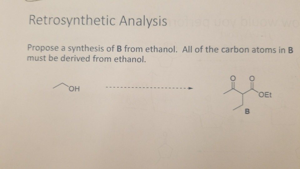 Solved Retrosynthetic Analysis Propose A Synthesis Of B From | Chegg.com