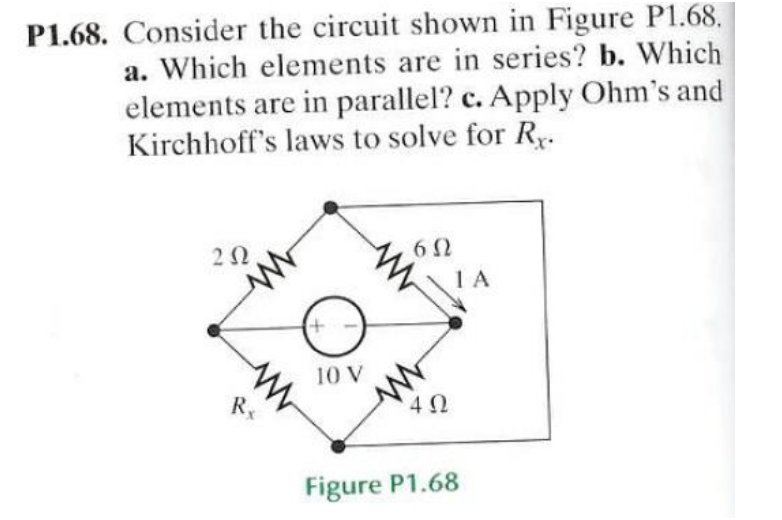 Solved P1.68. Consider The Circuit Shown In Figure P1.68. | Chegg.com