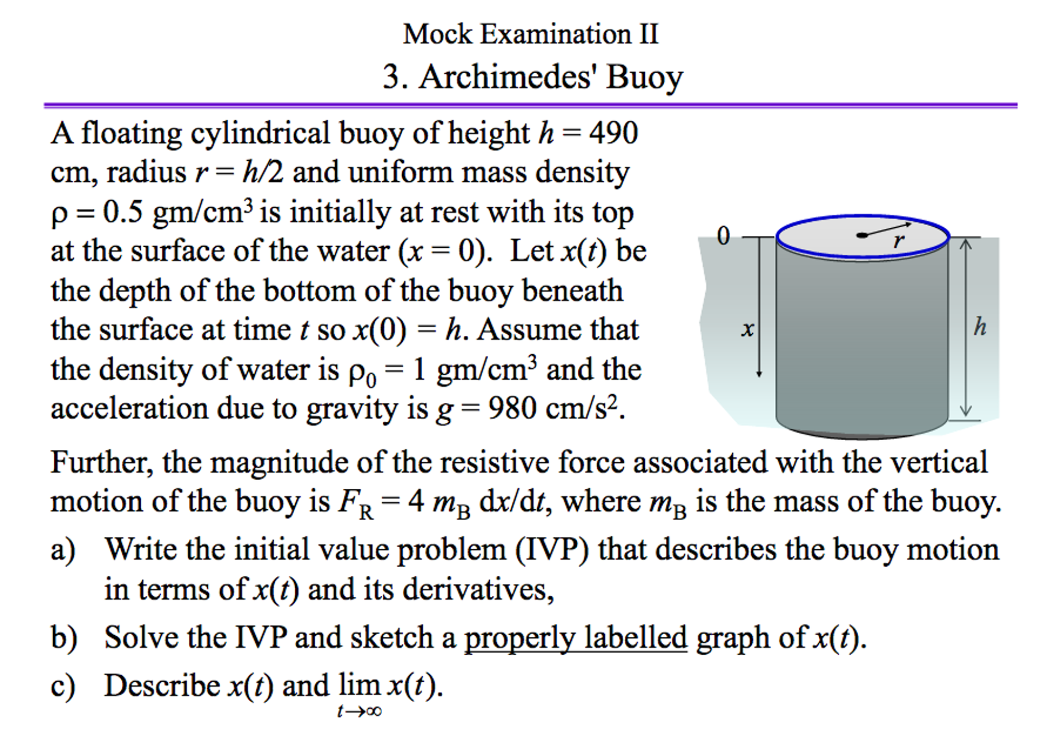 solved-a-floating-cylindrical-buoy-of-height-h-490-cm-chegg