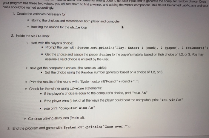 Solved This Is My Code For A Game Of Rock Paper Scissors How | Chegg.com