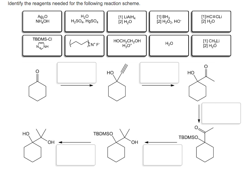 Solved Identify The Reagents To Be Used In The Following Chegg Com