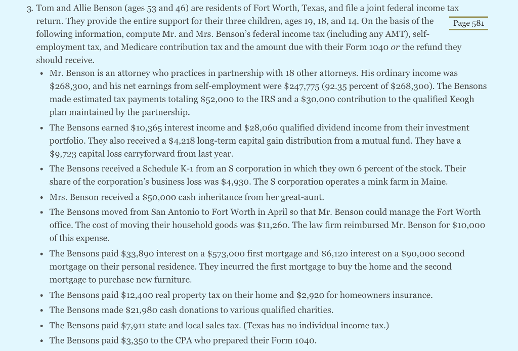 3. Tom and Allie Benson (ages 53 and 46) are