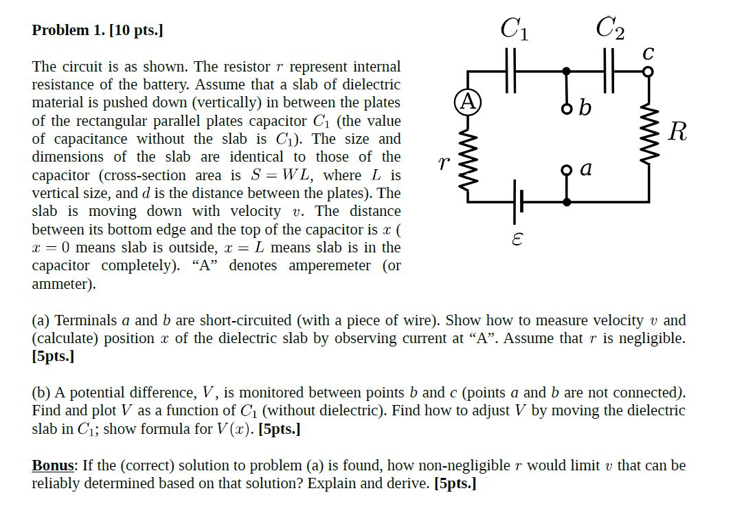 Solved The Circuit Is As Shown. The Resistor R Represent | Chegg.com