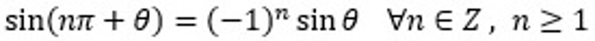 Solved sin(n pi + theta) = (-1)^n sin theta n epsilon Z, n | Chegg.com