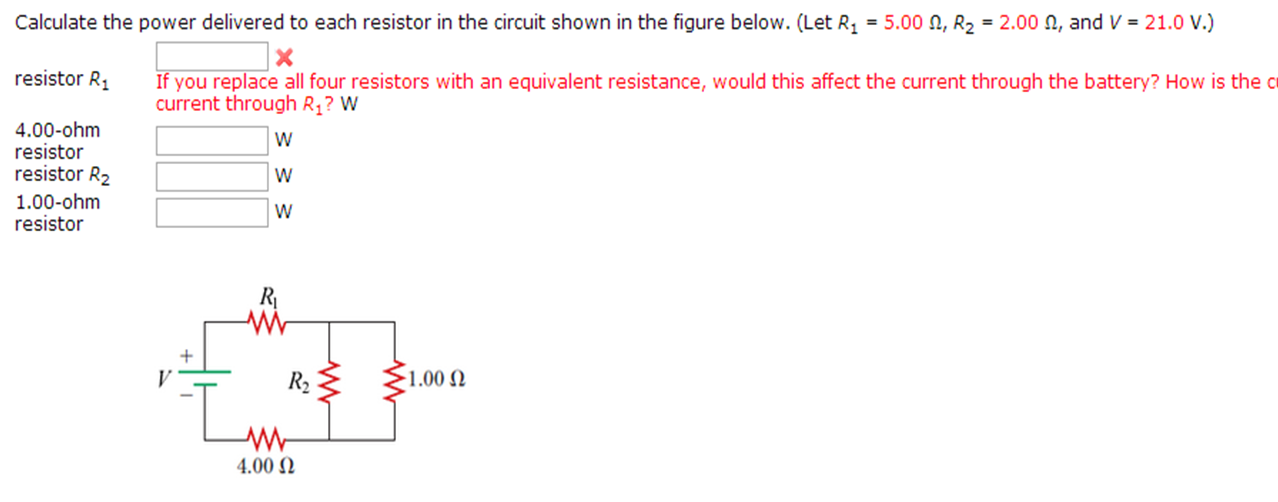 Solved Calculate the power delivered to each resistor in the